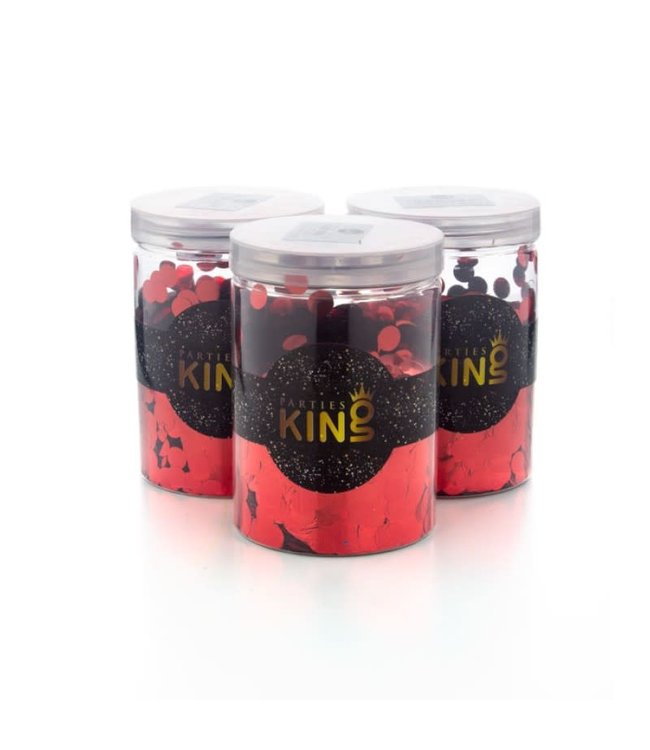 Partiesking Foil confetti red jar 250g