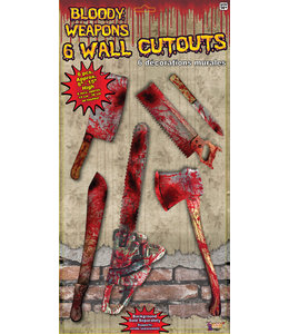Forum Novelties Bloody Weapon Cutout Set 6/pk