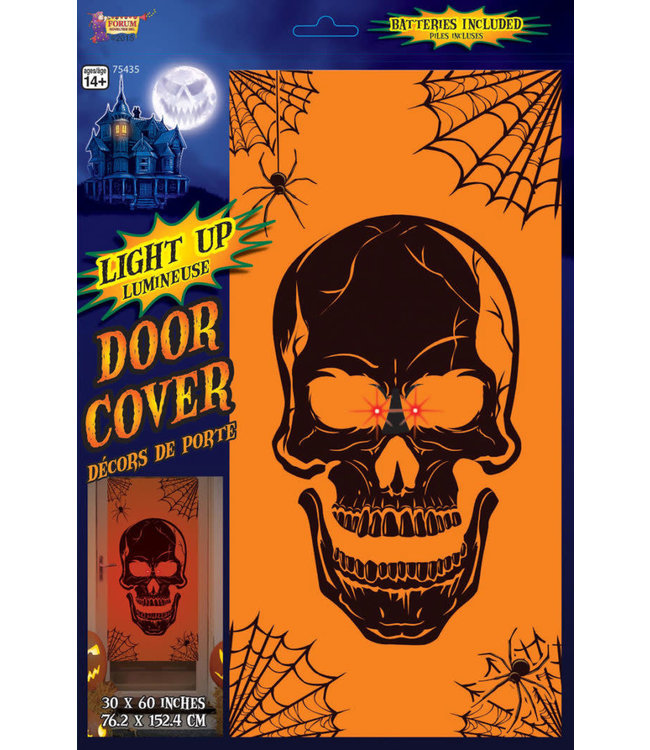 Rubies Costumes Light Up Door Cover-Skull