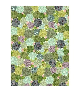 waste not paper Wrapping Sheet (26x19) Inches-Succulents