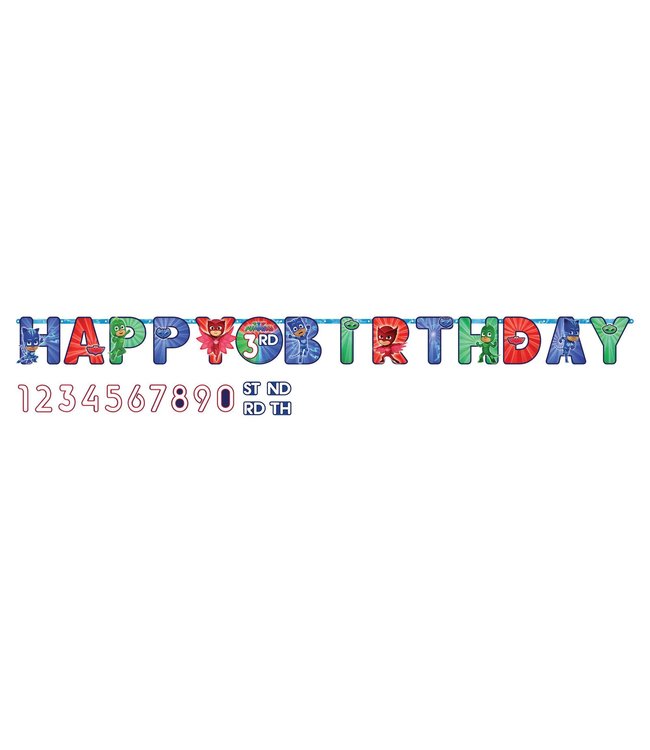 Amscan Inc. PJ Masks Jumbo Add-An-Age Letter Banner