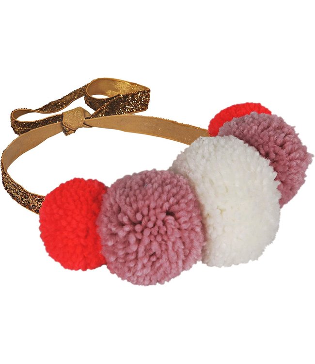 Meri Meri Pink Pompom Crown