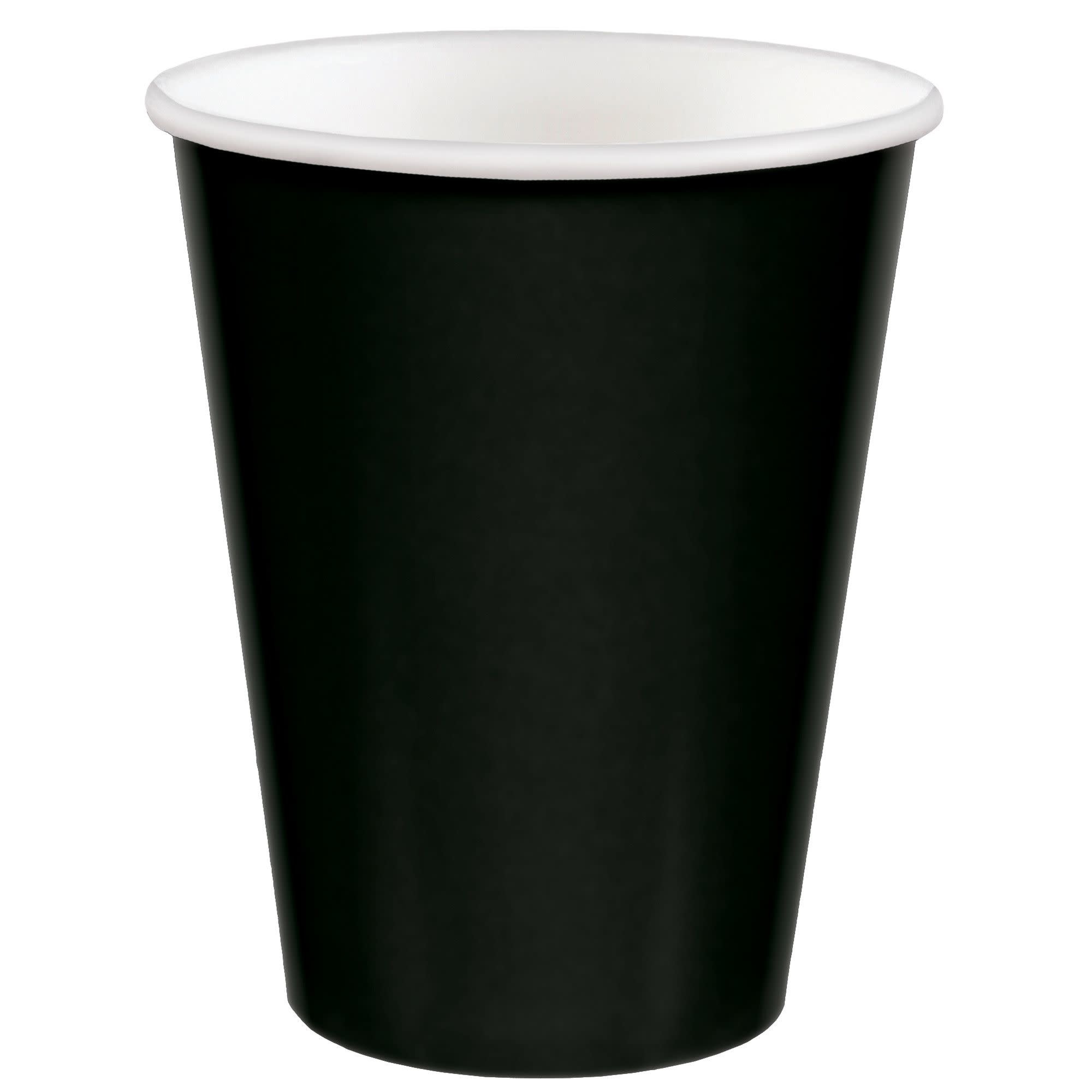Amscan Inc. Jet Black Paper Cups, 9oz. - فانتسي بارتي