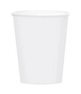 Amscan Inc. White Economy Solid Paper Cups, 9oz. 8/pk