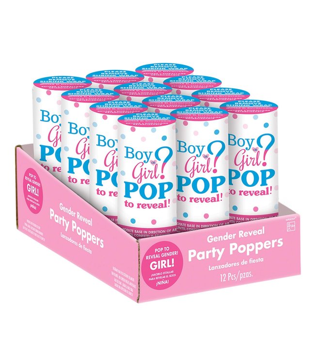 Amscan Inc. Pink Confetti Girl Poppers