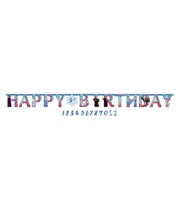 Amscan Inc. Disney Frozen 2 Jumbo Add-An-Age Letter Banner (Banner Length 10 1/2 ft, Letters 10 Inches High)