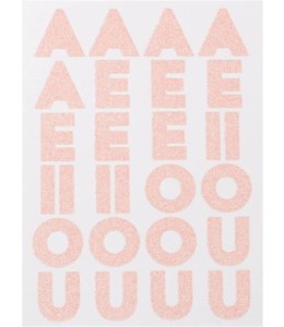 Meri Meri Pink Glitter Alphabet Sticker Sheets