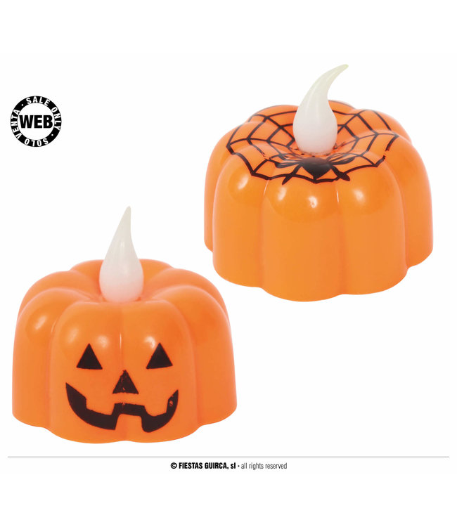 Fiestas Guirca Pumpkin Candle Led 4 Cms