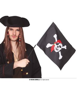 Fiestas Guirca Pirate Flag With Pole 42X30 Cms.