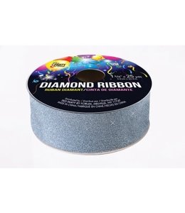Forum Novelties Ribbon Diamond Dust 1 1/3 Inch X 25 Yd -  Light Blue