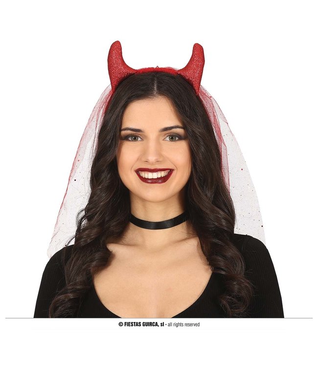 Fiestas Guirca Demon/Devil Tiara With Veil
