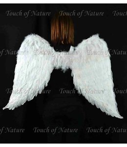 Midwest Design Imports Feather Angel Wings 43x27" White w/Elastic Straps 1pc *Halo Included*