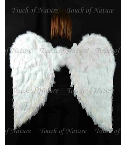 Midwest Design Imports Feather Angel Wings 52x36" White w/Elastic Straps 1pc *Halo Included*