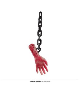Fiestas Guirca Hanging Bloody Hand With Chain 40 Cm