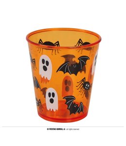 Fiestas Guirca HALLOWEEN ORANGE GLASS 10 CMS.