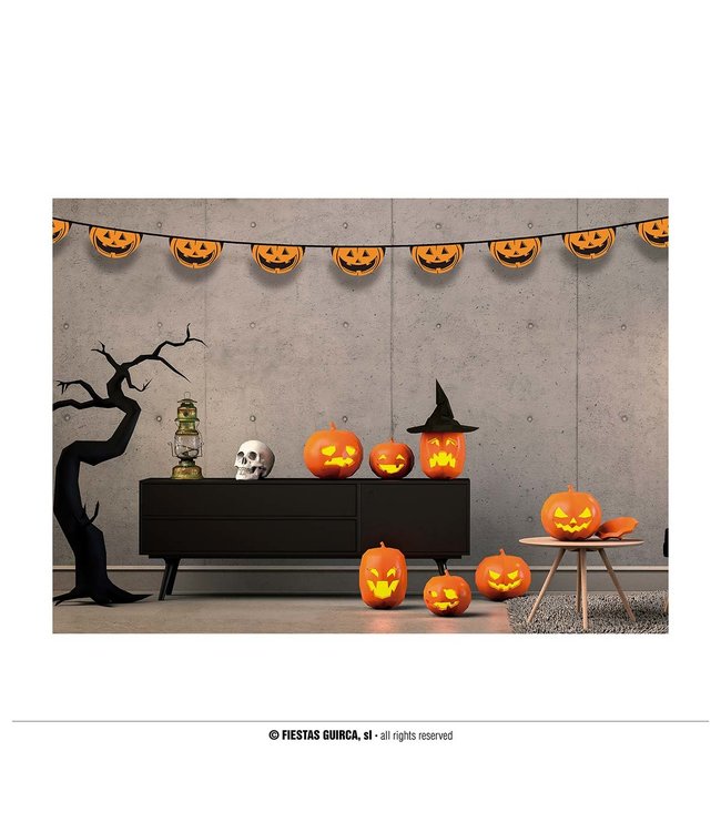 Fiestas Guirca Pumpkin Pennant Garland