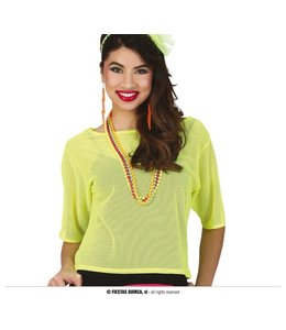 Fiestas Guirca Neon Fishnet T-Shirt-Yellow