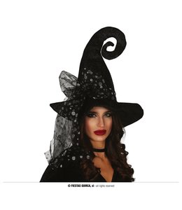 Fiestas Guirca Twisted Gray Witch Hat