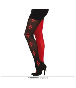 Fiestas Guirca RED/BLACK ARLEQUIM COLLANTS FOR ADULTS