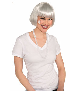 Rubies Costumes Colored Bob Wig-White