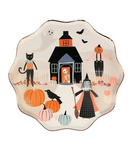 Meri Meri 10 1/2 x 10 1/2 Inch Dinner Plates 8/pk-Pumpkin Patch