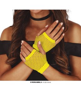 Fiestas Guirca Neon Mesh Gloves 11 Cm-Yellow