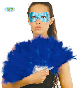 Fiestas Guirca 21-Strut Blue Feather Fan