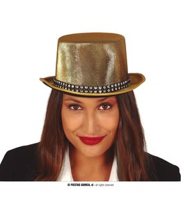 Fiestas Guirca Sparkle Top Hat-Gold