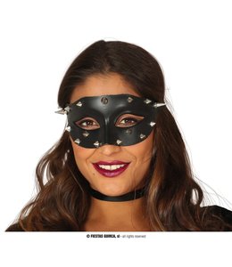 Fiestas Guirca Black Mask With Silver Points
