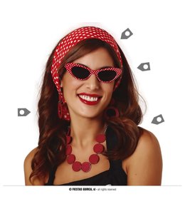 Fiestas Guirca Red With White Polka Dots 50'S Accessory Set