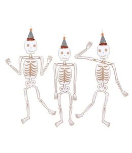 Meri Meri Vintage Halloween Jointed Skeletons (14.5 x 58 x 1 inches) 3/pk