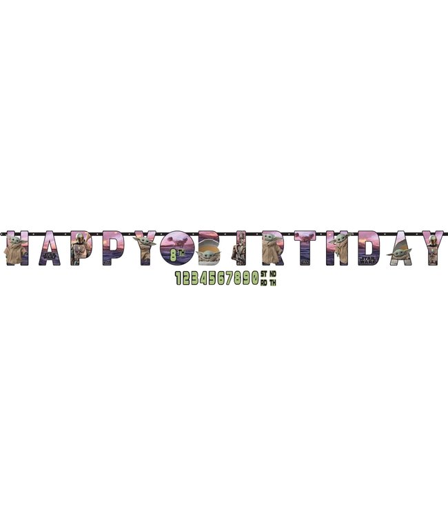 Amscan Inc. The Mandalorian - The Child Add-An-Age Jumbo Letter Banner