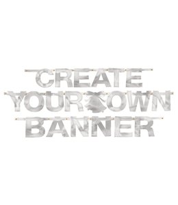 Amscan Inc. Silver Foil Create-Your-Own Letter Banner