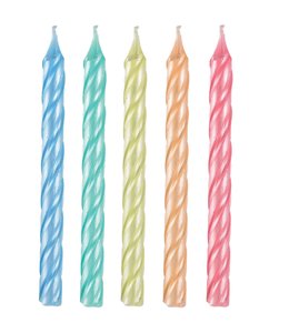 Amscan Inc. Pastel Pearlized Spiral Candles