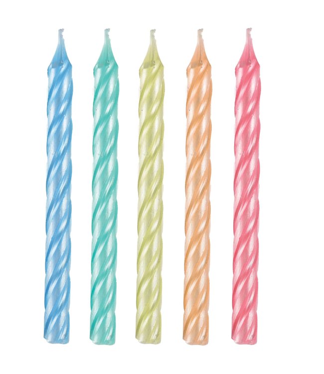 Amscan Inc. Pastel Pearlized Spiral Candles
