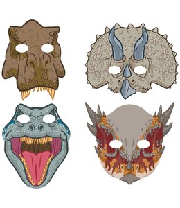 Amscan Inc. Jurassic World Into the Wild Paper Masks 9/pk