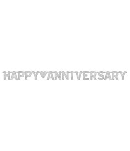 Amscan Inc. Happy Anniversary Silver-Large Foil Letter Banner (7 3/4' x 6 1/4")