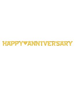Amscan Inc. Happy Anniversary Gold-Large Foil Letter Banner (7 3/4' x 6 1/4")