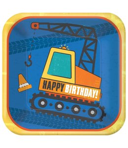 Amscan Inc. Construction 7" Square Plates
