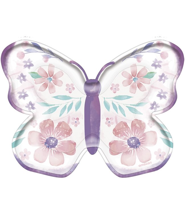 Amscan Inc. Flutter 7" Butterfly Shaped Plates
