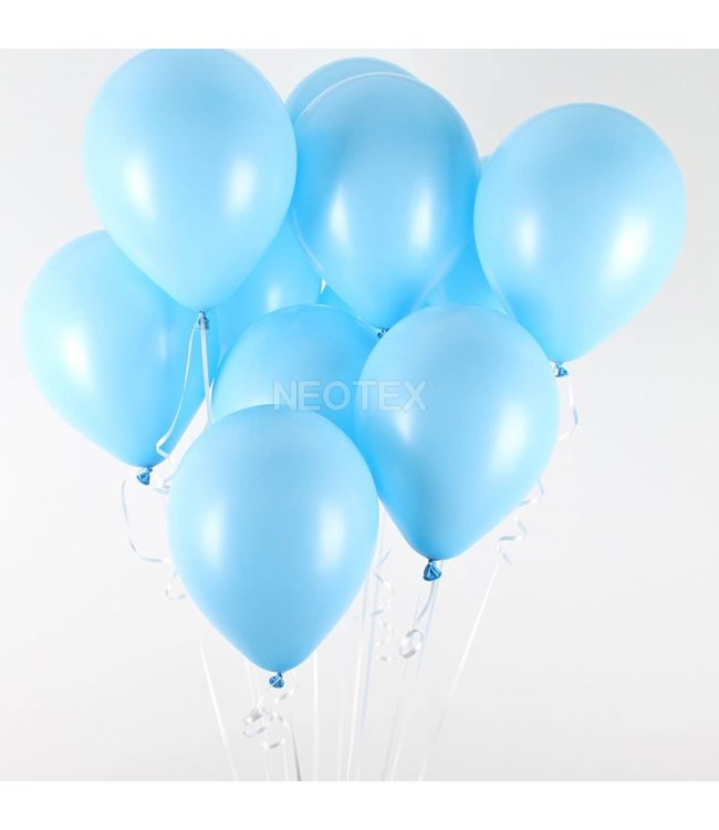 Neotex 16 Inch Neotex Latex Balloons 50Ct-Standard Light Blue