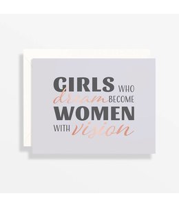 waste not paper Greeting Card-Girls who Dream ...