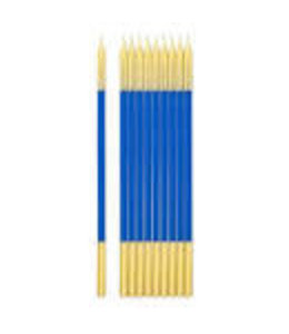 Givvi Candles Candles 10/pk 15.5 cm-Blue And Gold