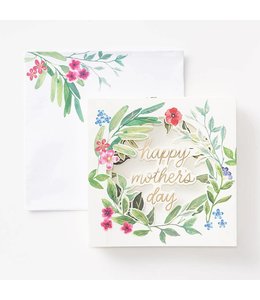 waste not paper Mothers Day Greenery Wreath Pop Up Single Card