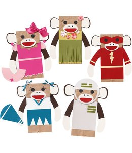 waste not paper Paper Art Kit-Monkey Puppet