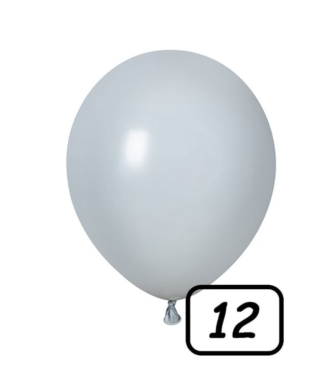Winntex 12 Inch Winntex Latex Balloons 100 ct-Gray Pastel