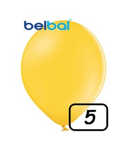 Belbal 5 Inch Belbal Latex Balloons 100 ct-Pastel Bright Yellow