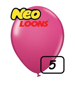 Neotex 5 Inch Neotex Latex Balloons 100 ct-Standard Fuchsia