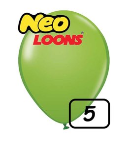 Neotex 5 Inch Neotex Latex Balloons 100 ct-Pastel Lime Green