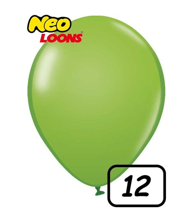 Neotex 12 Inch Neotex Latex Balloons 100 ct-Pastel Lime Green